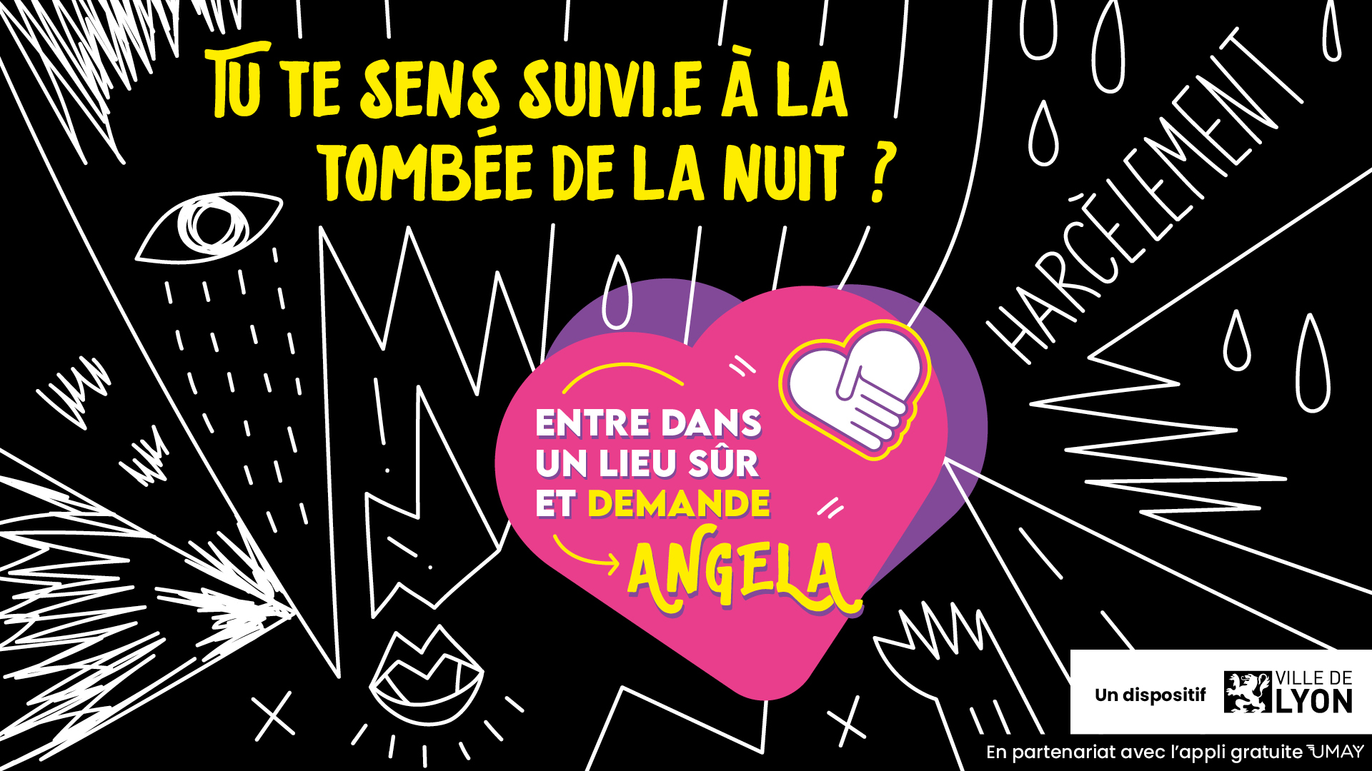 Affiche de communication sur le dispositif "Demandez Angela"