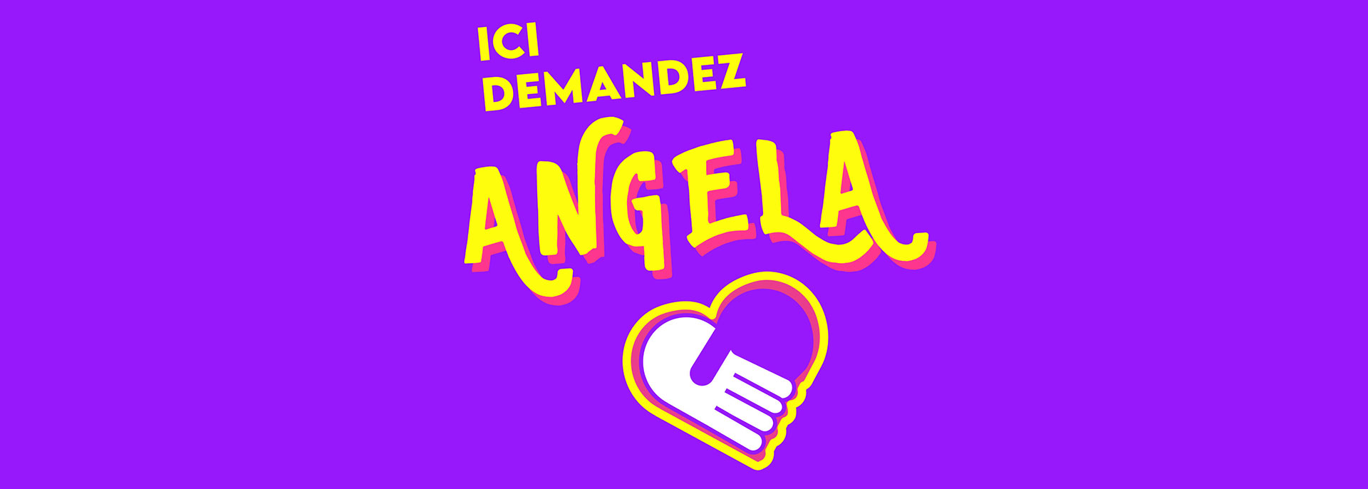 Sticker Ici, demandez Angela