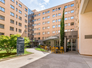 Cour "Le Forum" du Campanile Prime Lyon Gare Part-Dieu ©2024 Marine Piolat