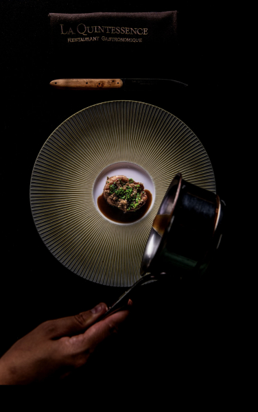 Assiette Riz de veau à la truffe © La Quintessence